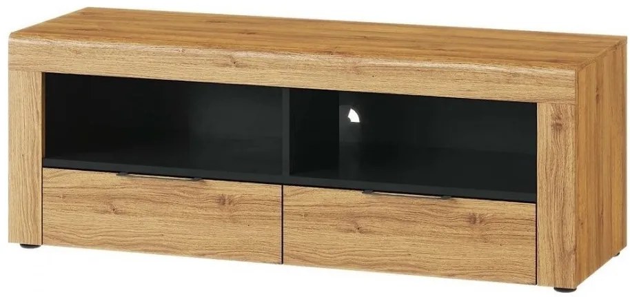 TV stolík Kama II 24 119 cm dub Camargue/čierny