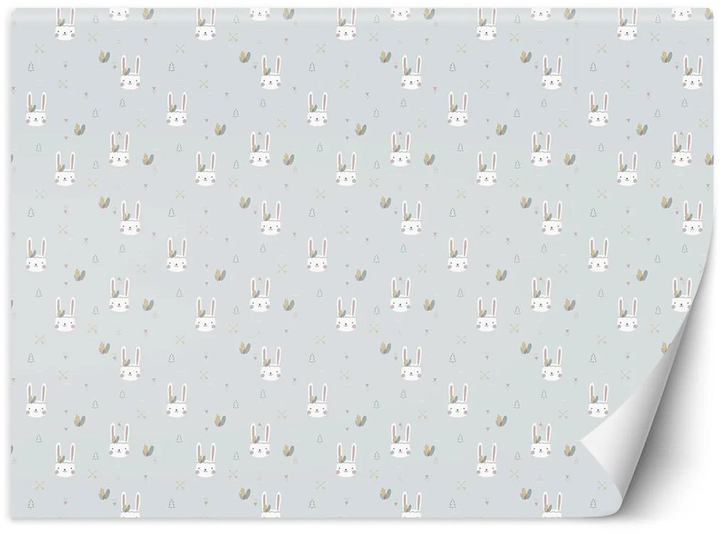 Gario Fototapeta Boho biele zajačiky Materiál: Vliesová, Rozmery: 200 x 140 cm