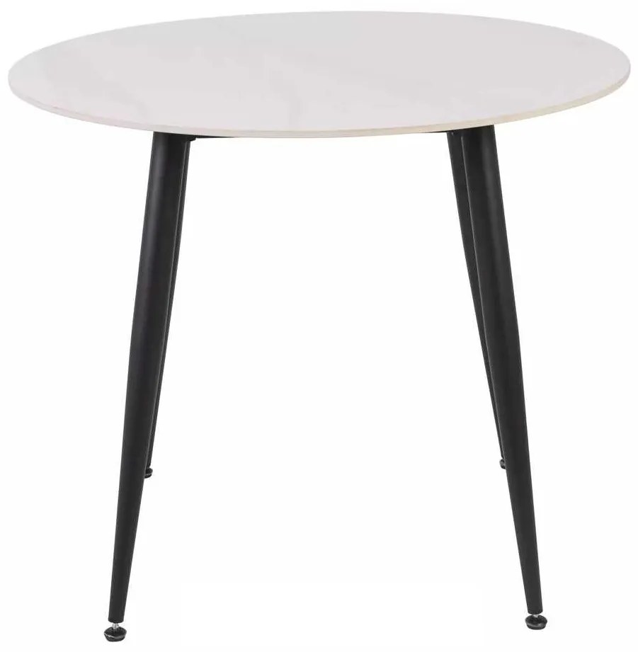 Jedálenský stôl Rion - priemer 90 cm, mramor / čierna