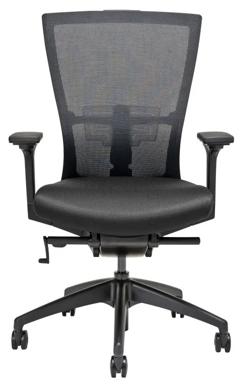 Kancelárska stolička na kolieskach Office More MERENS BP – s podrúčkami a bez opierky hlavy Modrá BI 204