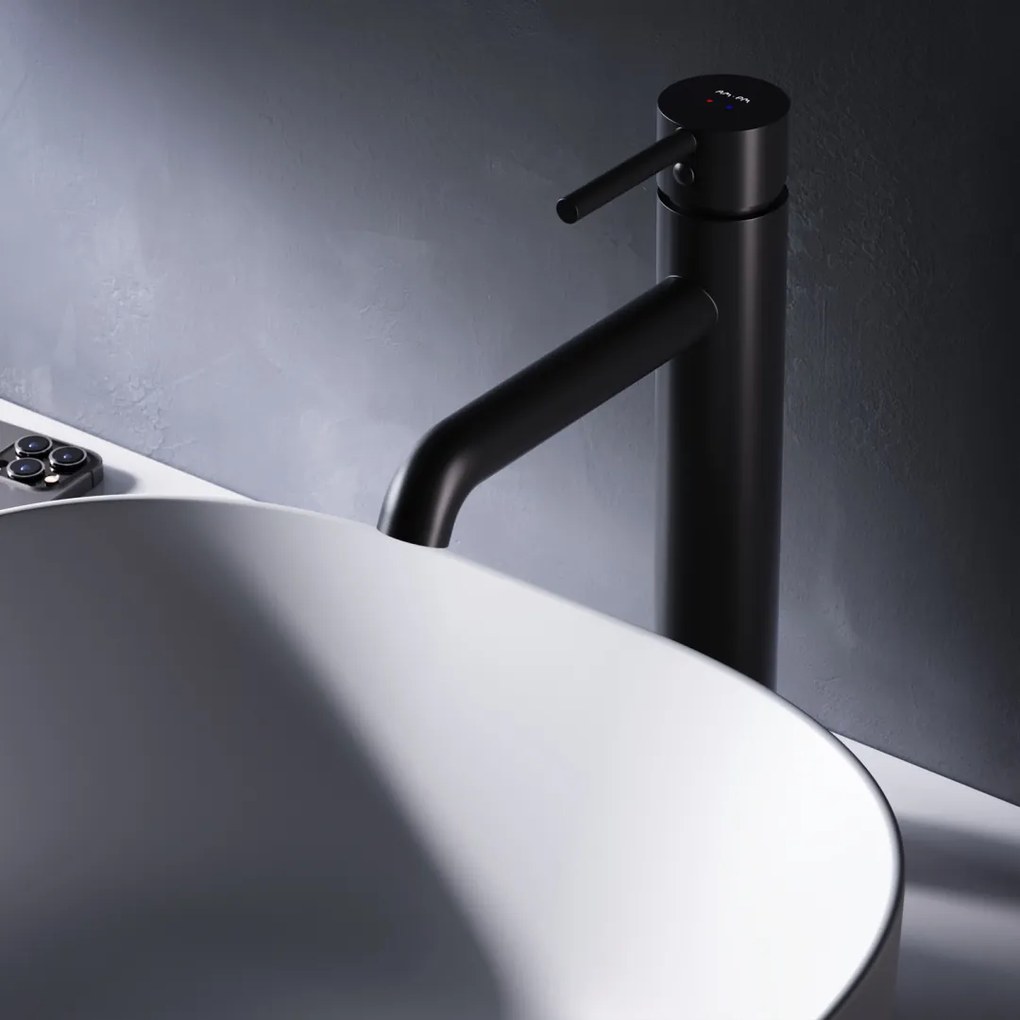 Umývadlová batéria AM.PM Spike FPA92022 vysoká, čierna