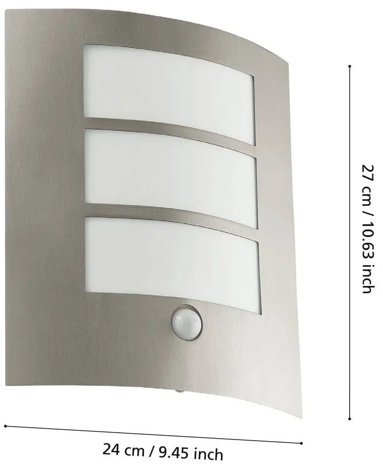 Nástenné vonkajšie svietidlo (výška 26 cm) CITY – EGLO