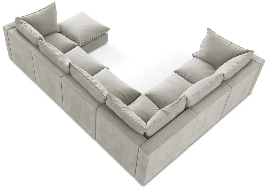 Svetlosivá rohová pohovka (ľavý roh/do tvaru "U") Manao – Makamii