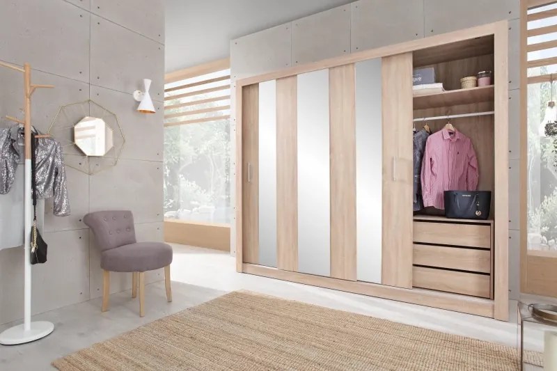 Šatník Duca 250, dub sonoma