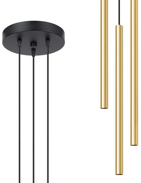 Sollux SL.1197 - Luster na lanku PASTELO 3xG9/8W/230V zlatá
