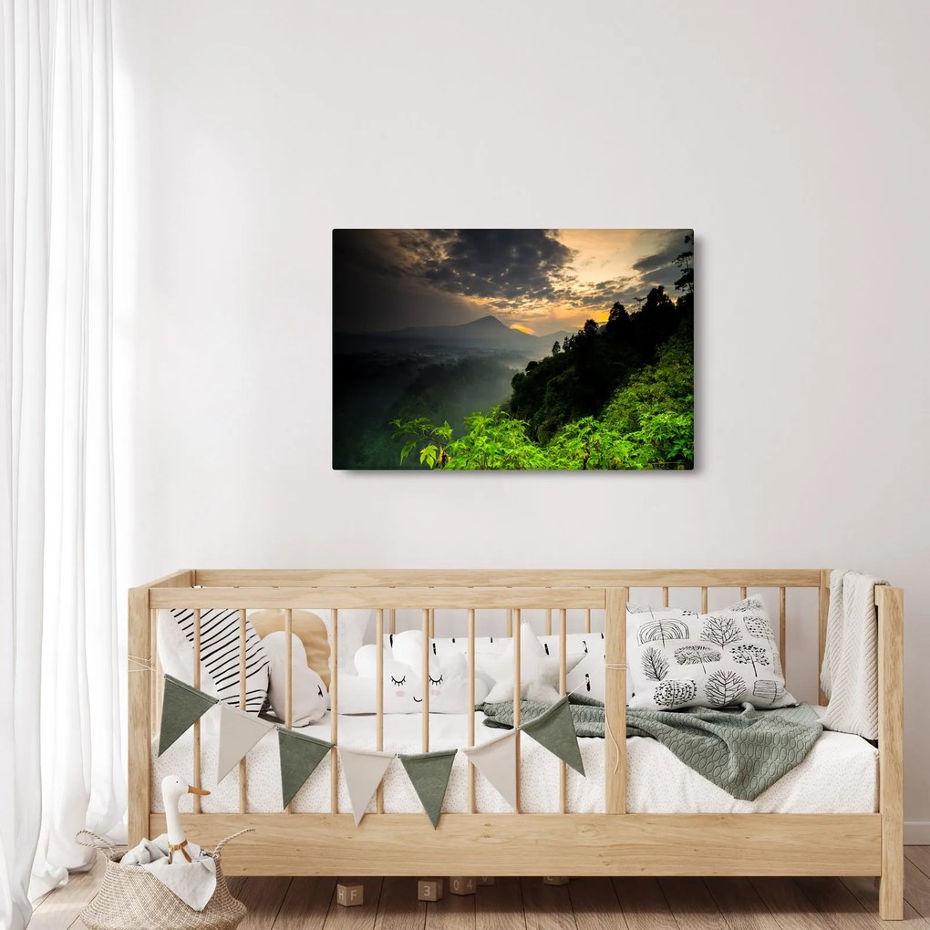 Obraz - zelená horská krajina (90x60 cm)