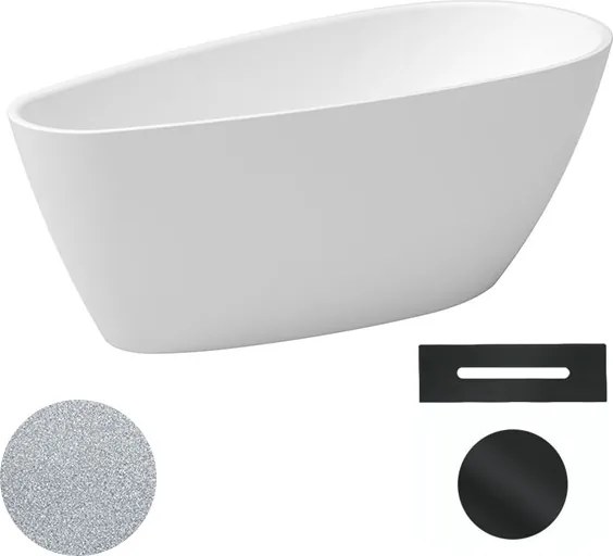Besco Akrylátová voľne stojaca vaňa Goya A-line Glam S 160x73 (170x80) BESCO-Typ výpuste: Click-Clack s prepadom, grafit, BESCO-Rozmery: 170x80, BESC…