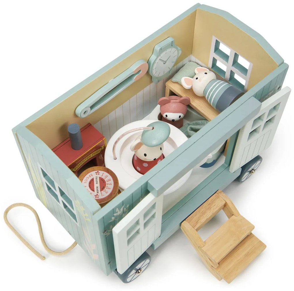 Tender Leaf - Drevená maringotka s myškami