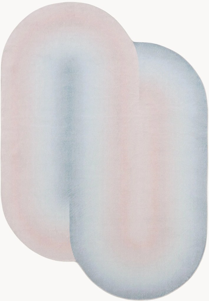 Koberec's nízkym vlasom v organickom tvare Luna