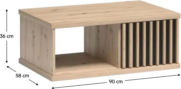 Konferenčný stôl KOLI C-08, remeselne spracovanýdub