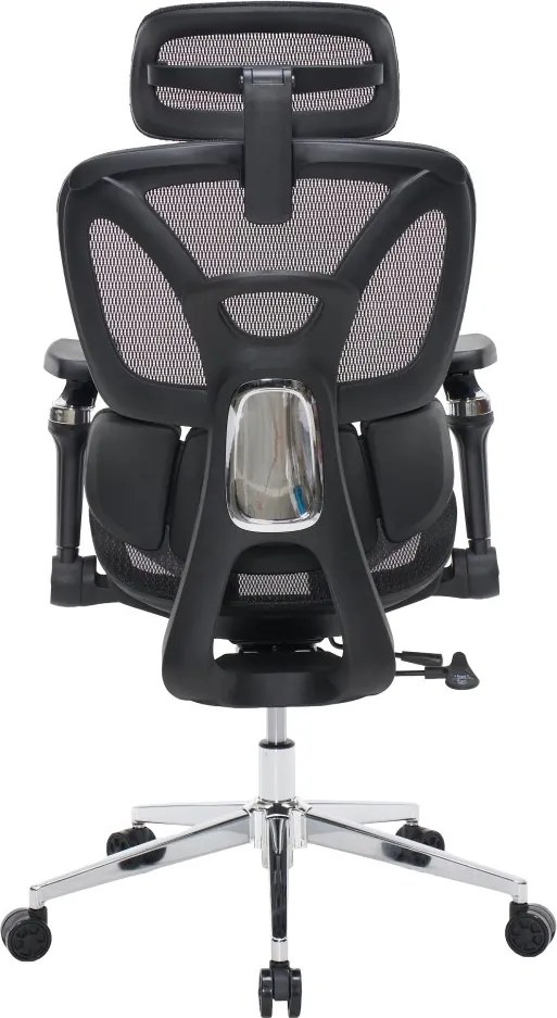 Kancelárska ergonomická stolička PORTE II — sieťovina, čierna