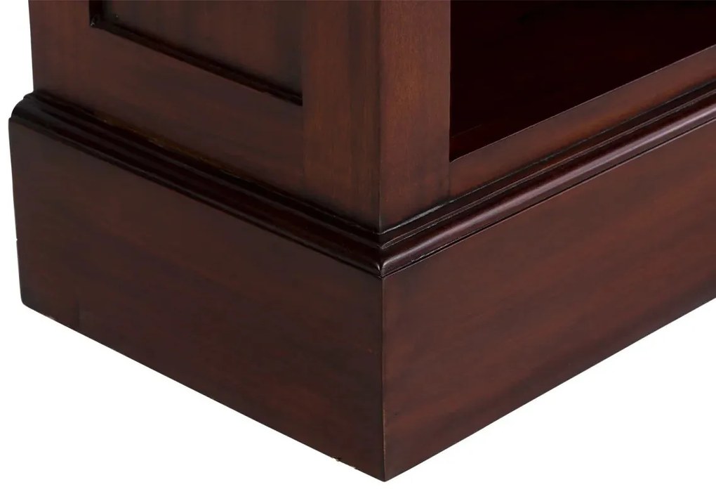 furniture-nabytek.cz - Masivní knihovna Cambridge I z mahagonu, lakovaná, hnědá – 168×34×210 cm