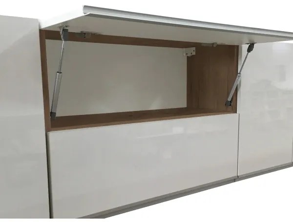 Kuchynská linka MARINA 240 cm dub craft/lesklá biela