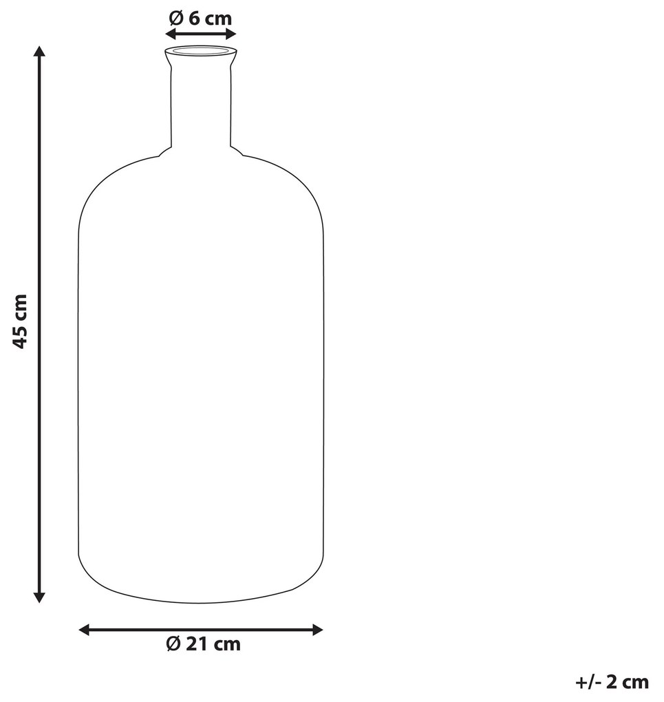 Sklo Váza na kvety 45 Zelená KORMA Beliani