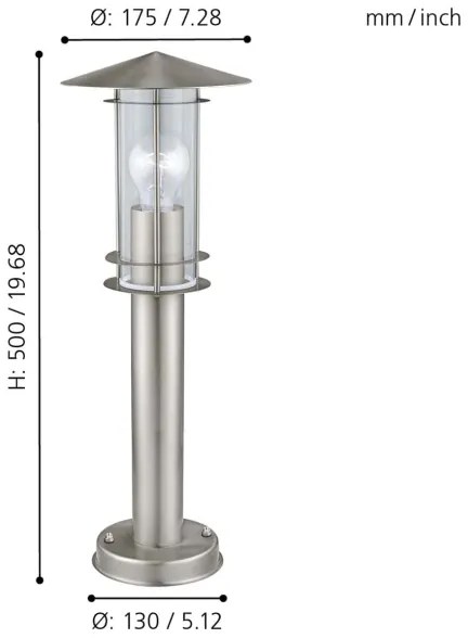 Eglo 30187 - Vonkajší lampa LISIO 1xE27/60W/230V