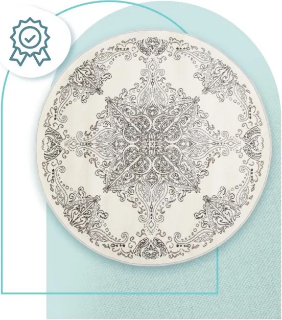 Koberec FD Lida Bianca Perla kruh