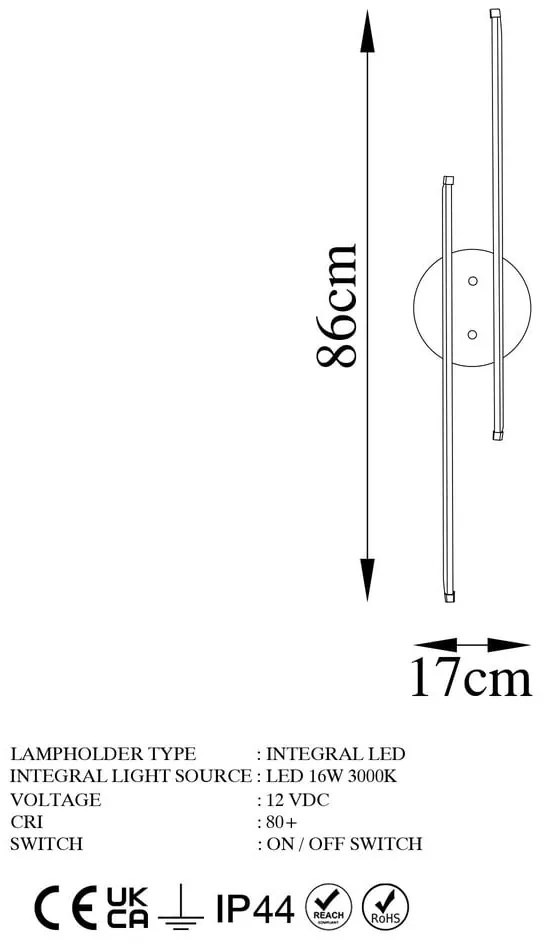 LED nástenné svietidlo v zlatej farbe Umut – Opviq lights