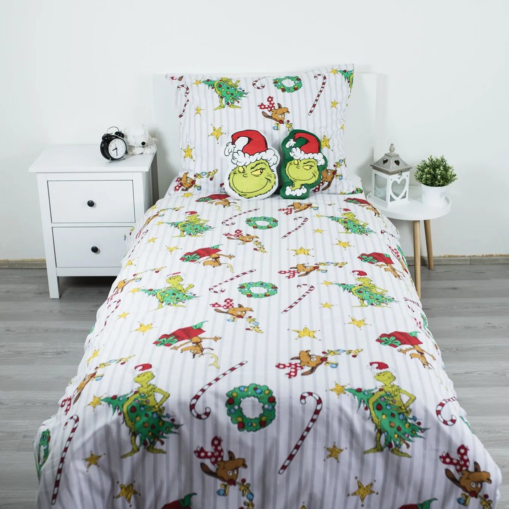 Jerry Fabrics Tvarovaný vankúšik - Grinch