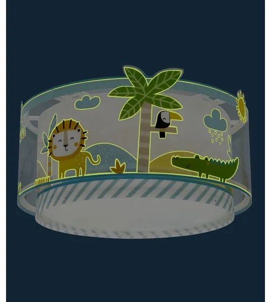 Dalber 76116 - Detské stropné svietidlo JUNGLE 2xE27/15W/230V