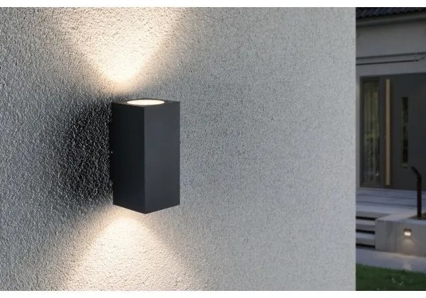 Paulmann 94328 - 2xLED/2,8W IP44 Vonkajšie nástenné svietidlo FLAME 230V antracit