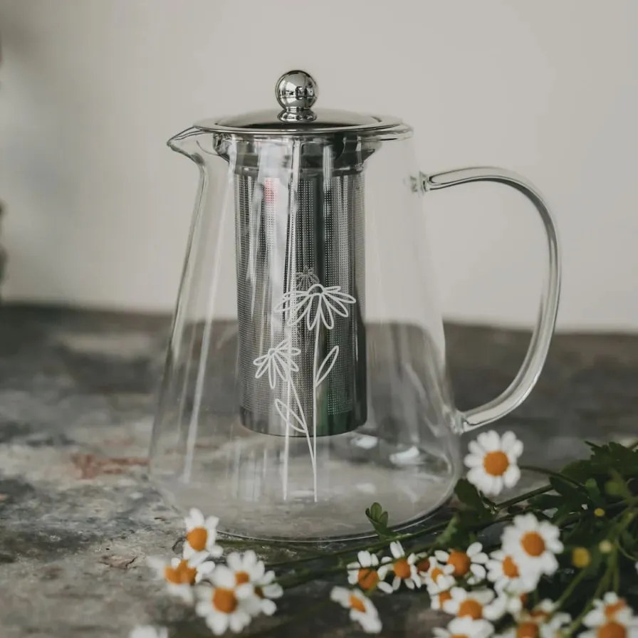 Eulenschnitt Kanvice na čaj s nerezovým sitkom Daisy 1,2 l