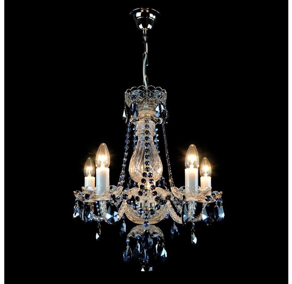 Wranovsky JWZ102052101 - Krištáľový luster na reťazi DE LUXE 5xE14/40W/230V