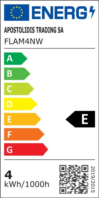 Diolamp LED Filament Candle žiarovka číra C35 4W/230V/E14/4000K/490Lm/360°