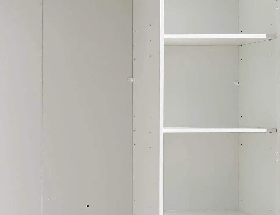 Šatníková skriňa Maturs, 267 cm, biela