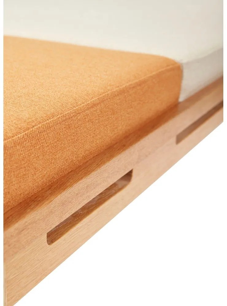 Oranžovo-krémová lavica Amber – Hübsch