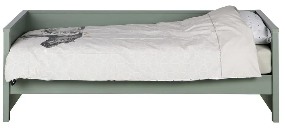 Zelená jednolôžková posteľ 90x200 cm Nikki – WOOOD