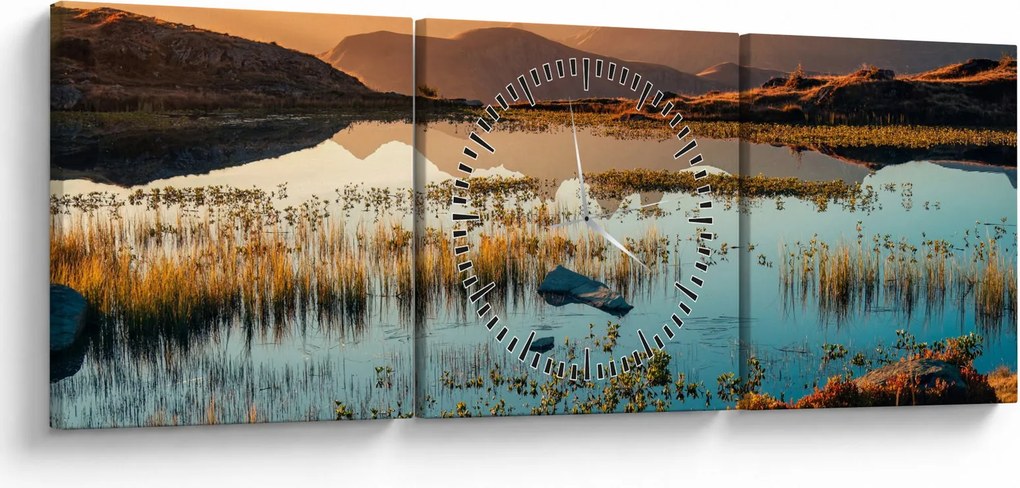 Obraz - Lac Guichard (s hodinami) (90x30 cm)