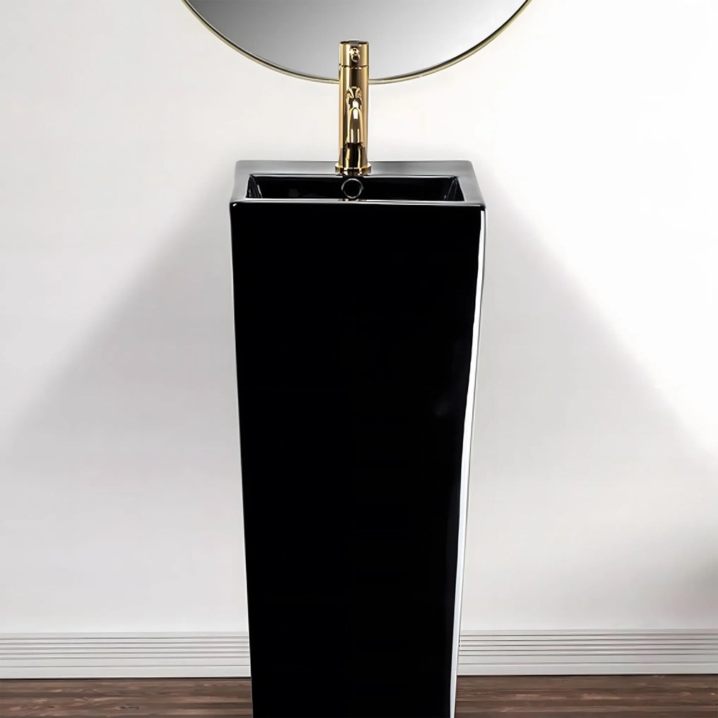 Rea Kamila voľne-stojace umývadlo, 82 x 33 cm, čierna, REA-U5644