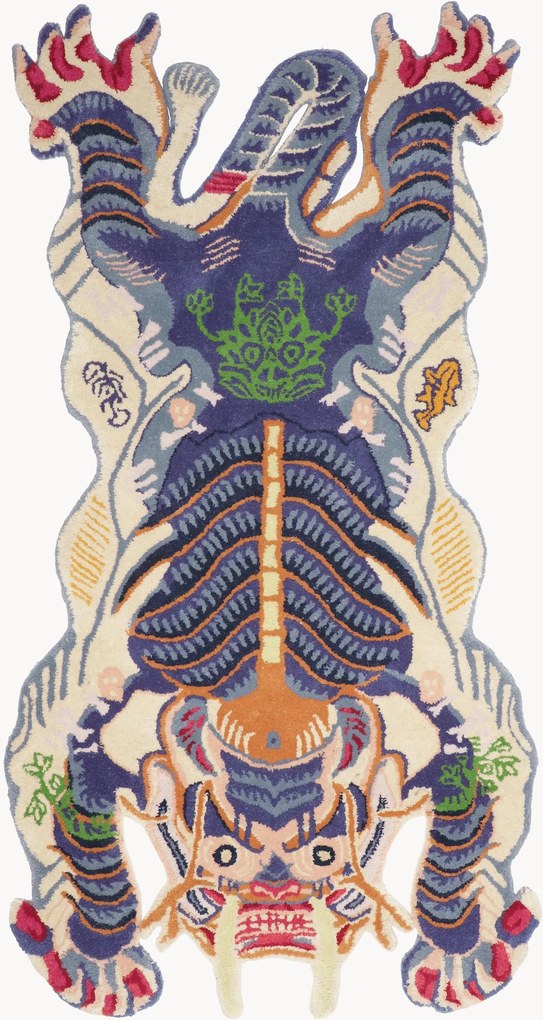 Ručne tuftovaný vlnený koberec Dragon