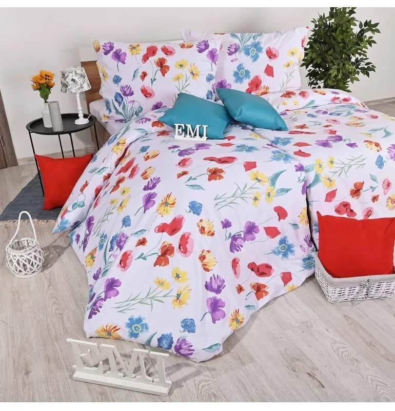 Flanelové obliečky Summer EMI, Štandardný set jednolôžko obsahuje 1x 140x200 + 1x 70x90