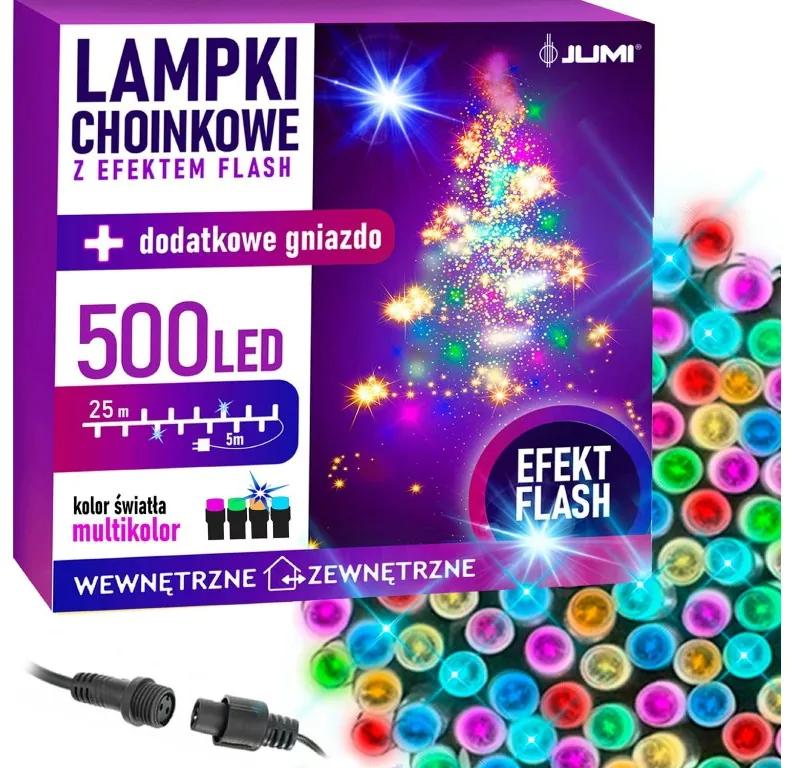 DECOREUM Osvetlenie vianočného stromčeka 500 LED multicolor + FLASH 83668