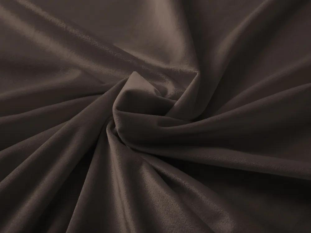 Biante Zamatový oválny obrus Velvet Prémium SVP-016 Tmavo hnedý 100x160 cm