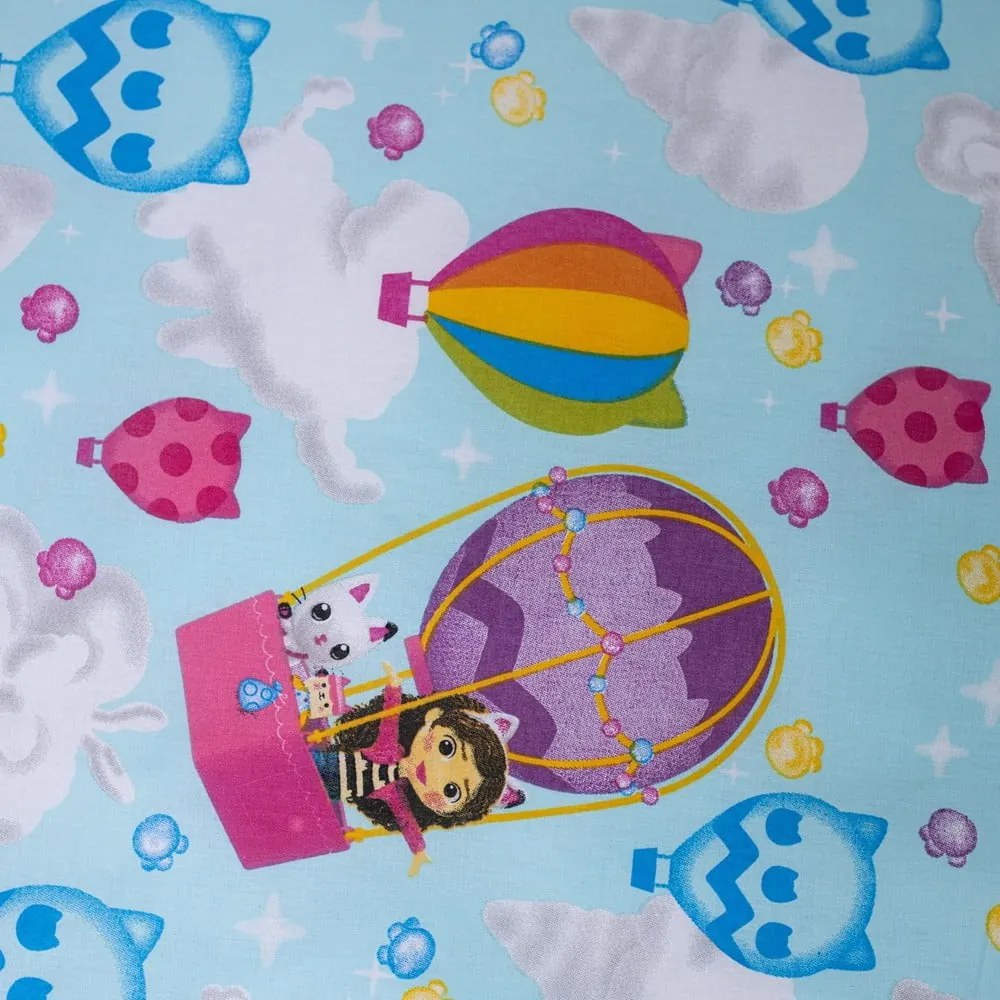 Bavlnené detské obliečky na jednolôžko 140x200 cm Gabby's Dollhouse "Balloon" – Jerry Fabrics