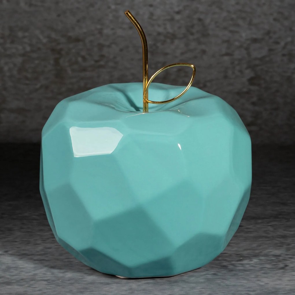 DEKORAČNÁ SOŠKA APPEL 16X16X13 CM MODRÁ