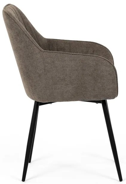 Autronic BONTEC Jedálenská stolička, hnedá, látka, DCL-221 BR2 Farba: Šedá