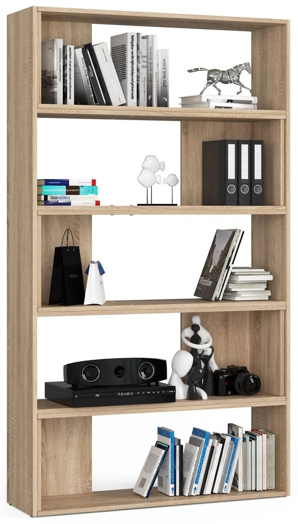 Regál Tivona (dub sonoma). Akcia -18%. Vlastná spoľahlivá doprava až k Vám domov. 1070828