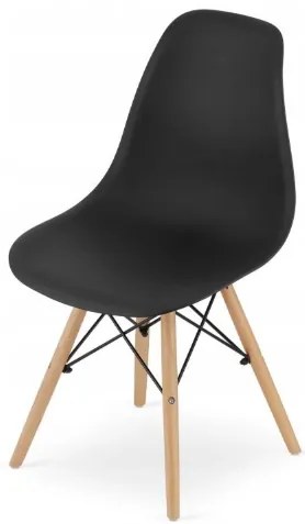 Jedálenská zostava TODI 60cm okrúhly stolový set biely + 2 stoličky OSAKA čierne