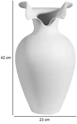 Keramická váza 41,5x23 cm biela