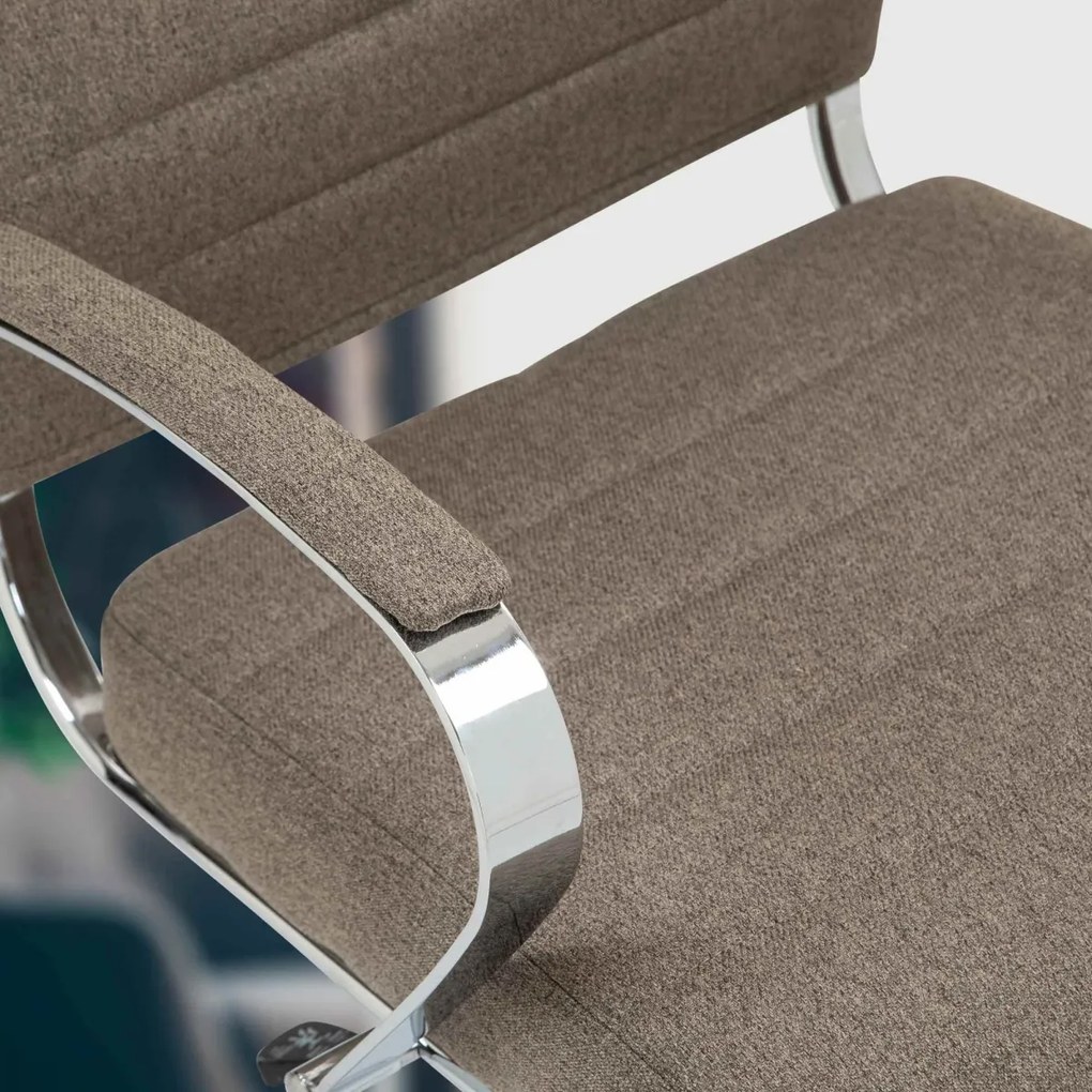 Design-Shop Kancelárska stolička Oakland - látka - Sivo hnedá (Taupe)