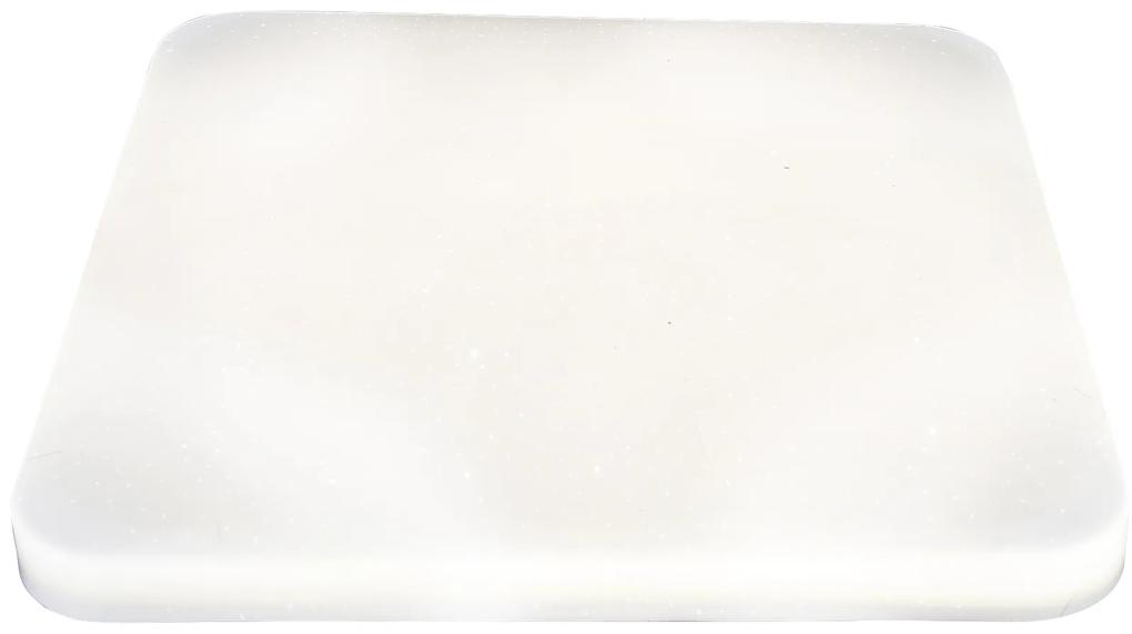 RABALUX LED stropné osvetlenie s hviezdnym efektom LUCAS, 18W, denná biela, 33x33cm, hranaté, biele