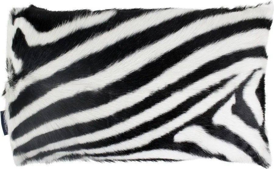 Kožený vankúš dekor zebra - 50 * 30 * 10cm