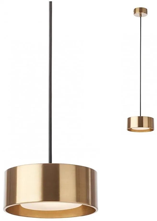 Redo 01-3100 - LED luster na lanku PUNKT LED/6W/230V pr. 15 cm mosadz