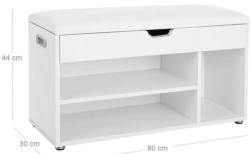 Botník so sedením VASAGLE LHS30W