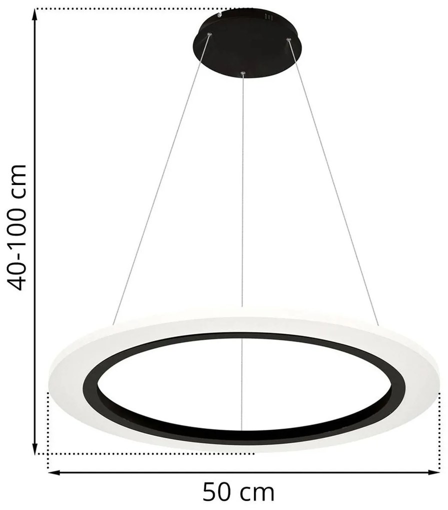 Závesné LED svietidlo Cosmo, 1x LED 24w, b/w