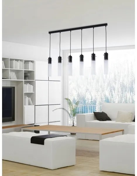 Luster na lanku LOOK GRAPHITE 6xGU10/10W/230V