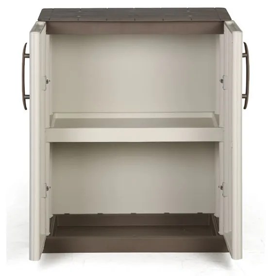 Plastová dielenská skriňa na náradie S Line, nízka, 700 x 390 x 855 mm